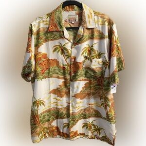 Men’s Vintage Waikiki Creations Short Sleeve Button Down Hawaiian Shirt